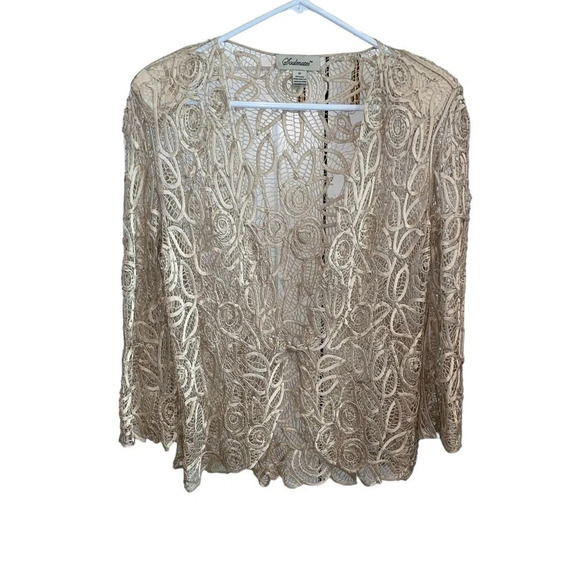 soulmates champagne Hand crafted silk ribbon beaded 3 Piece Evening Gown MOB MOG - Picture 10 of 16